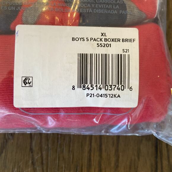 Wonder Nation Boxer Briefs 5 Pack Cotton SZ L10-12, XL 14- 16 Assorted Colors - Picture 5 of 8